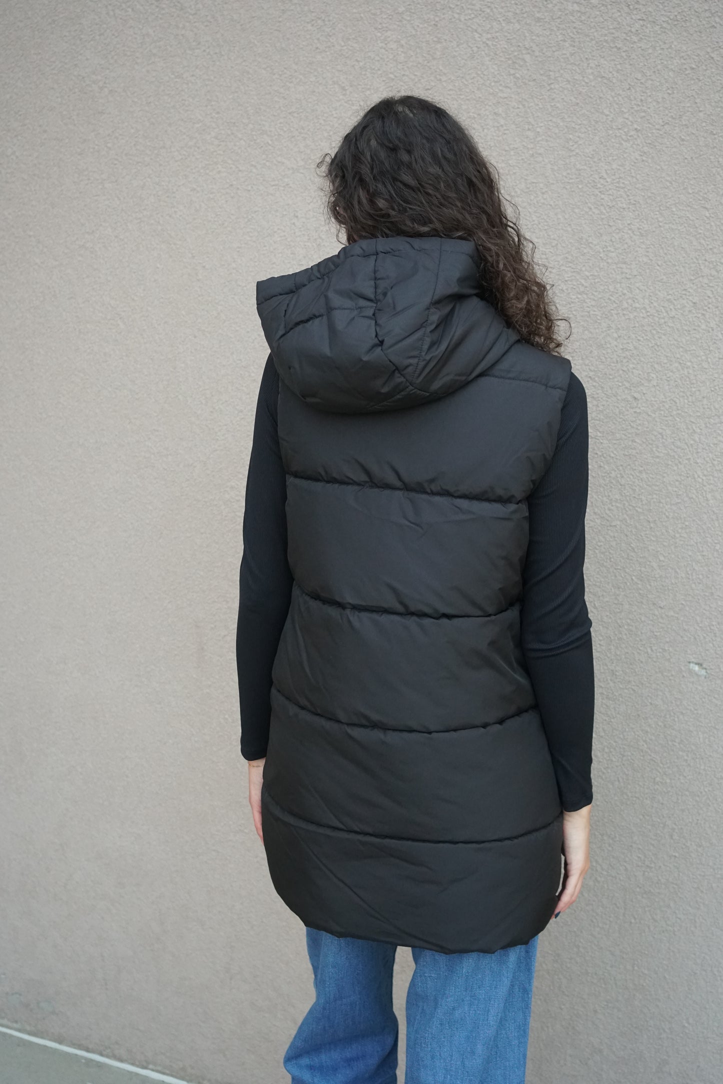 Asta Puffer Vest-Blk- Only