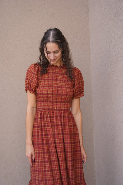 Jillian Check Dress - Uforia Muse 