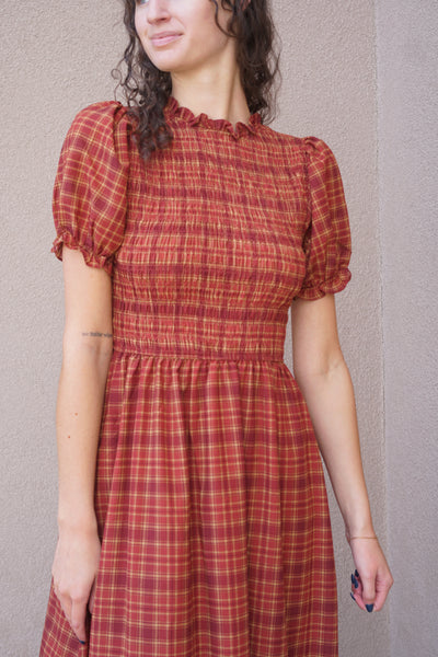 Jillian Check Dress - Uforia Muse 
