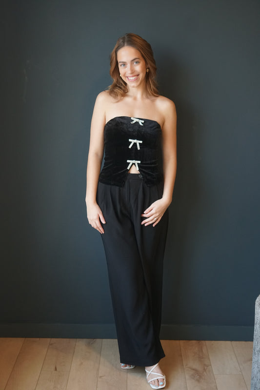 Flowy Trouser Pant- Black Tape