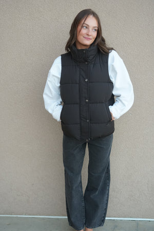 New Cool Puffer Vest- Only