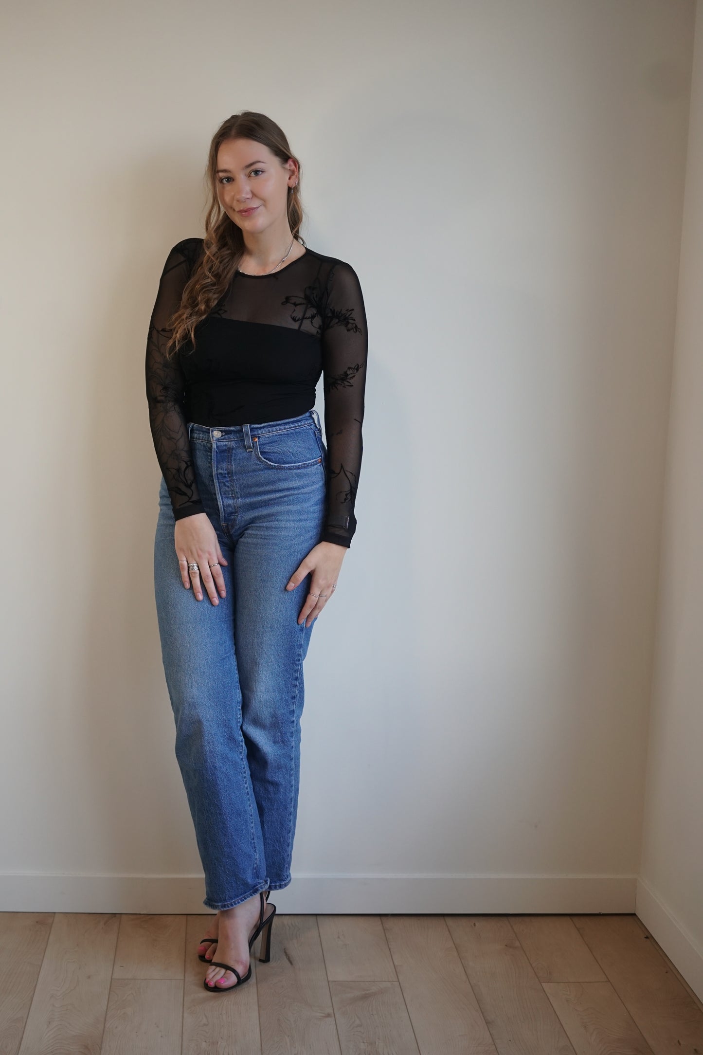 Burnout Sheer Bodysuit-Dex