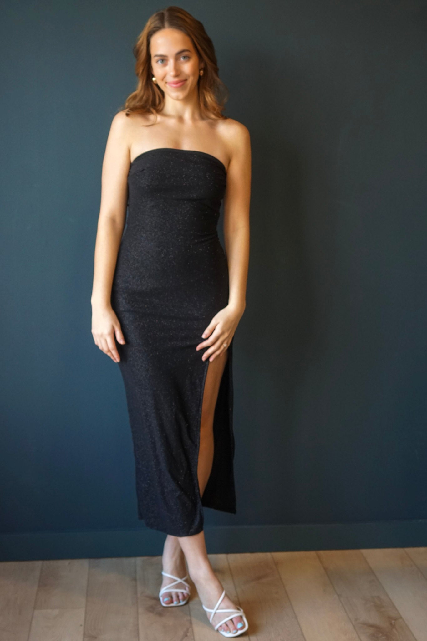 Holiday Glitter Maxi Dress