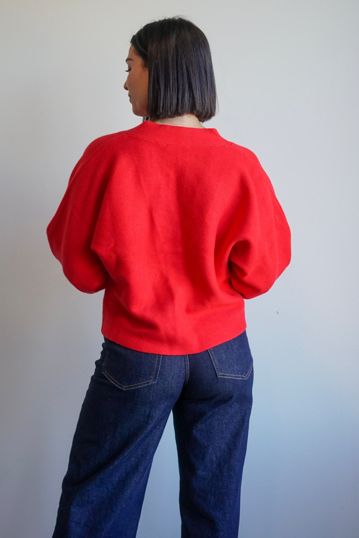 Bows Cardi-Crimson-Shop Teach