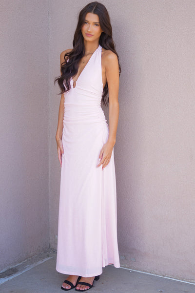 Amelia Midi Dress- Mink Pink - Uforia Muse 