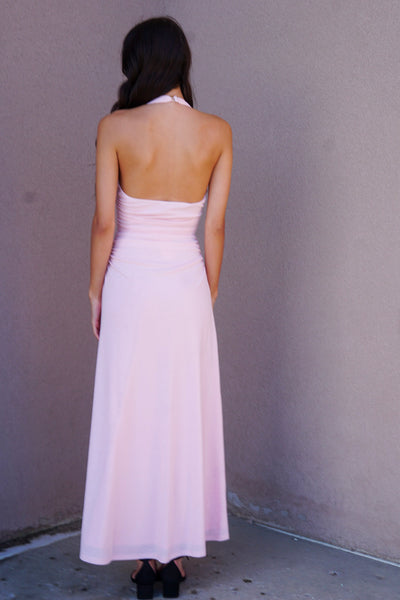 Amelia Midi Dress- Mink Pink - Uforia Muse 