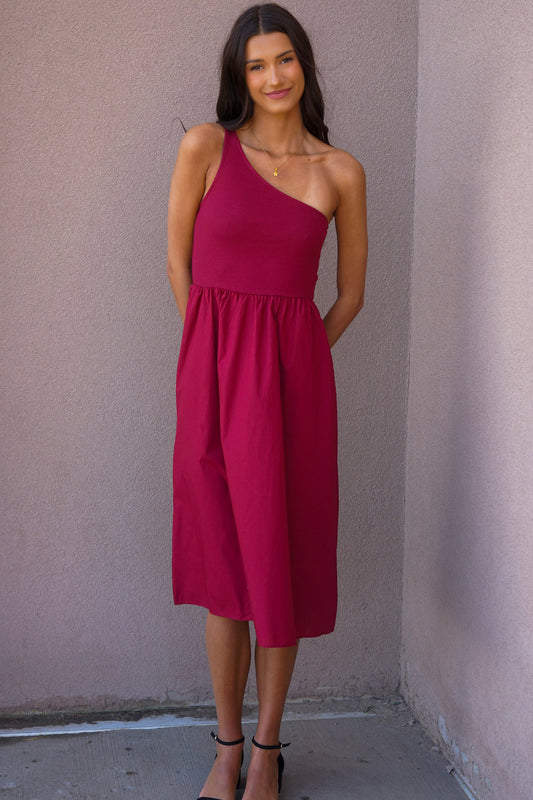 Iris One Shoulder Dress-Only - Uforia Muse 