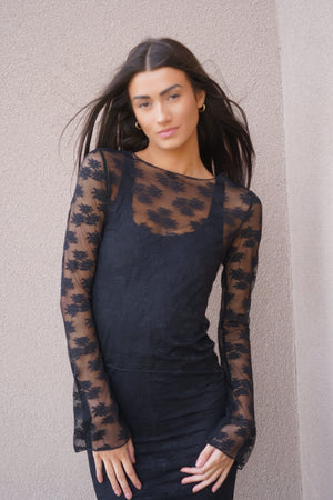 Black Lace Long Sleeve