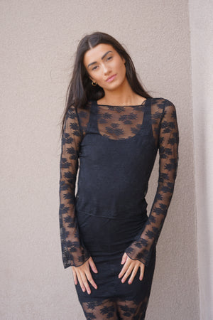 Black Lace Long Sleeve