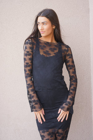 Black Lace Long Sleeve