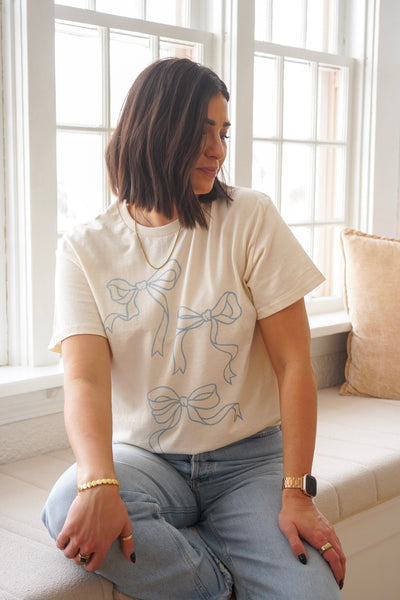 Coquette Bows Tee- Shop Teach - Uforia Muse 
