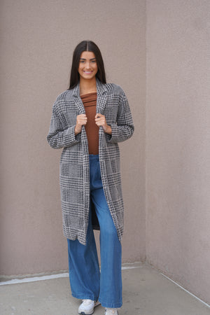 Houndstooth open Jacket- Dex