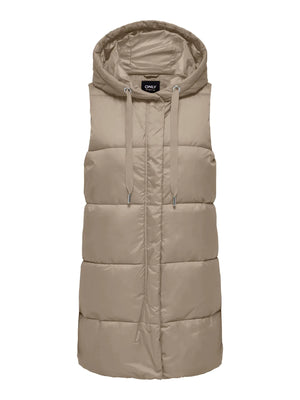 Asta Puffer Vest-Mink- Only