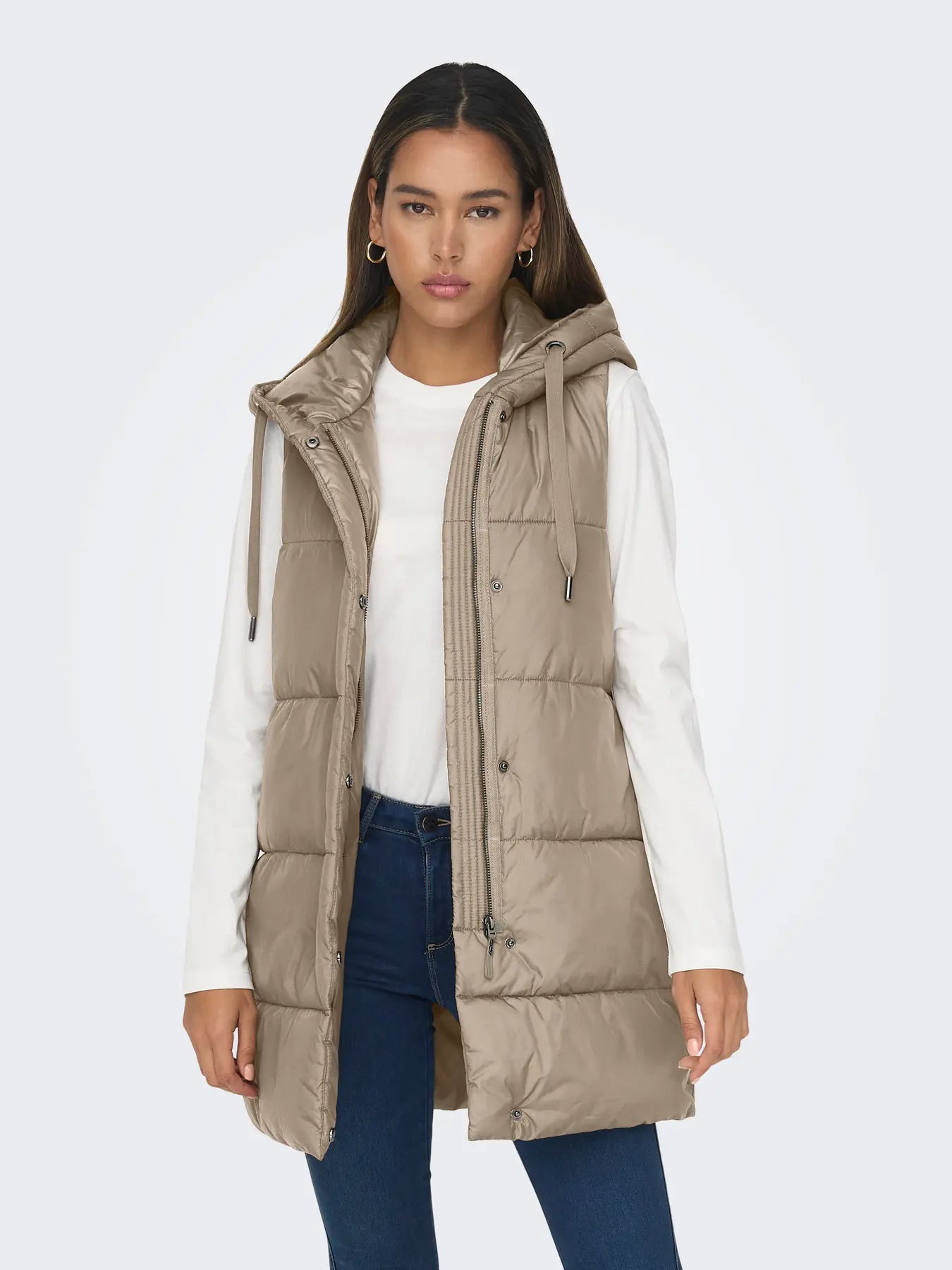Asta Puffer Vest-Mink- Only