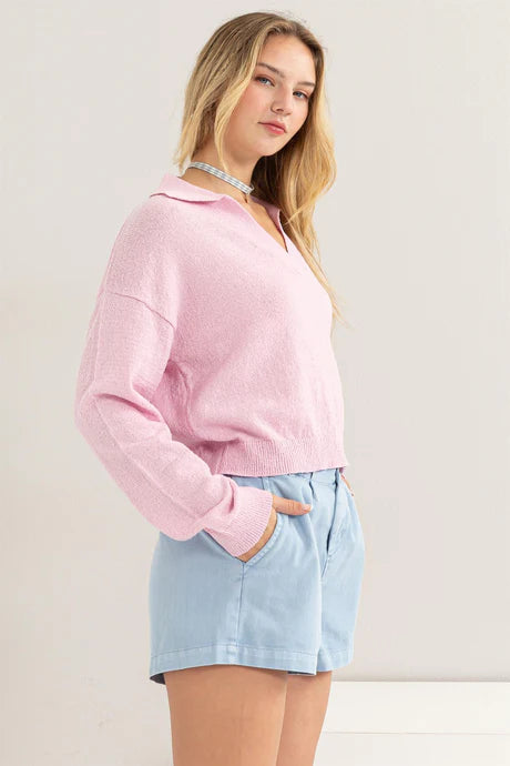 Liv Collared Knit Top