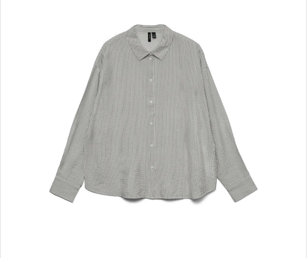 Kaja Striped Shirt-Black-Vero Moda - Uforia Muse 