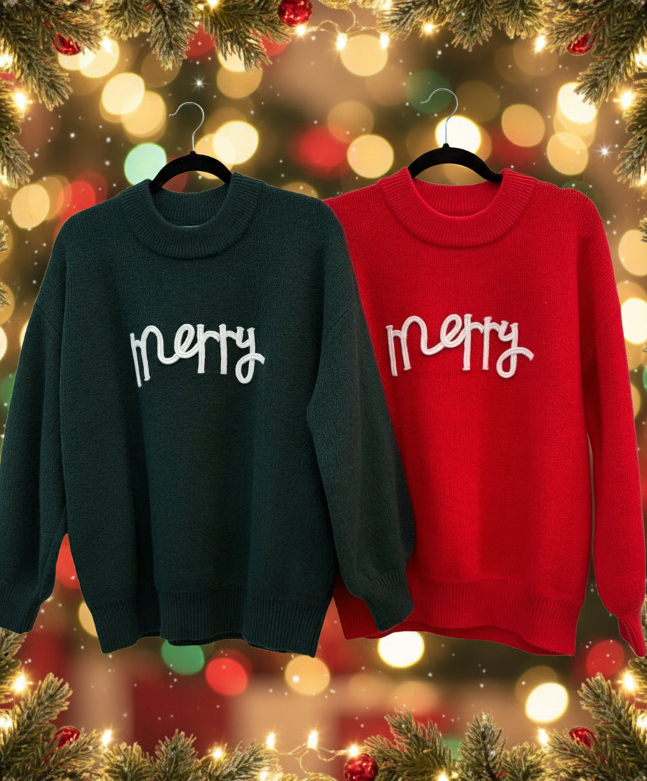 Merry Sweater-Evergreen - Uforia Muse 