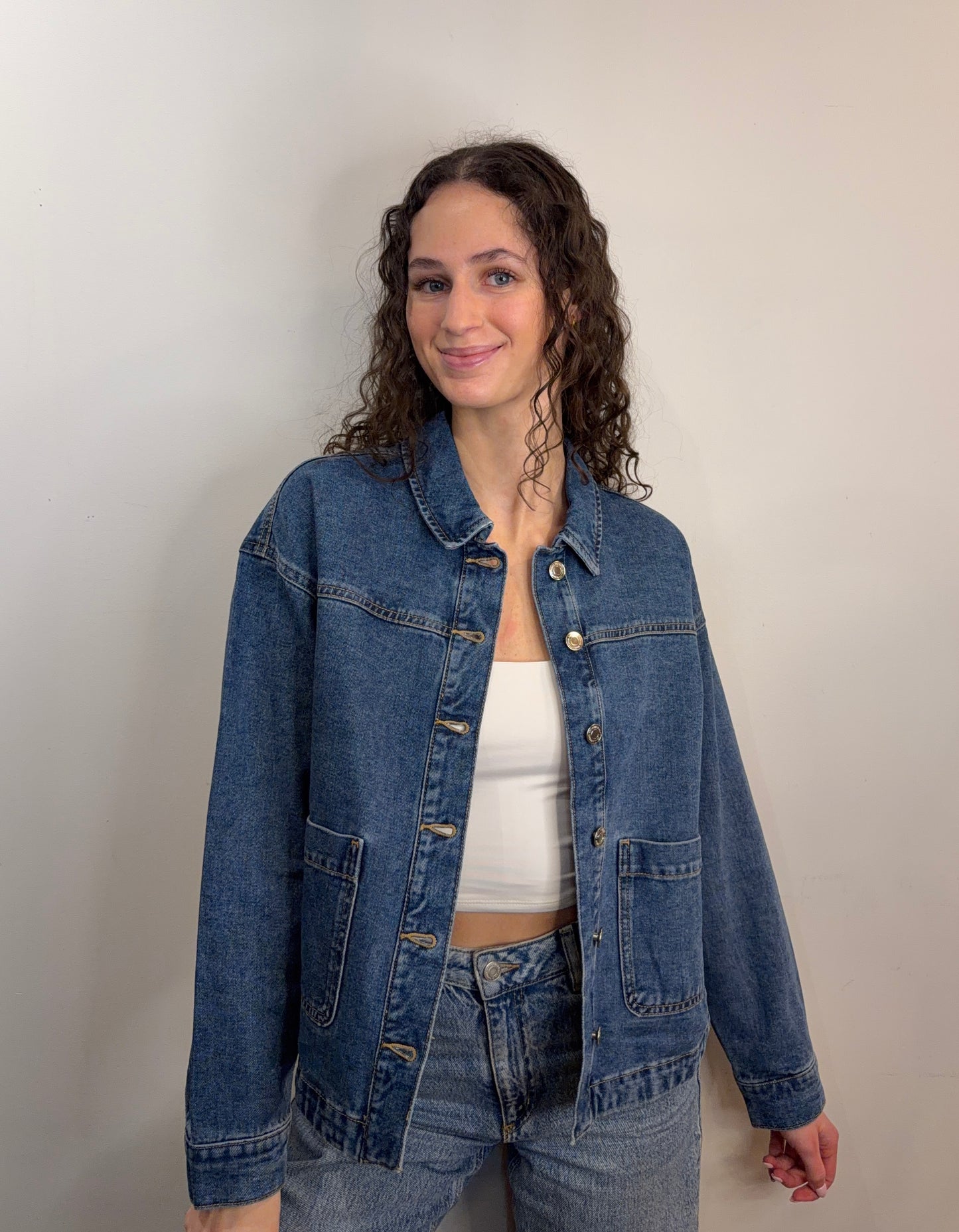 Jamie Denim Shacket-Vero Moda