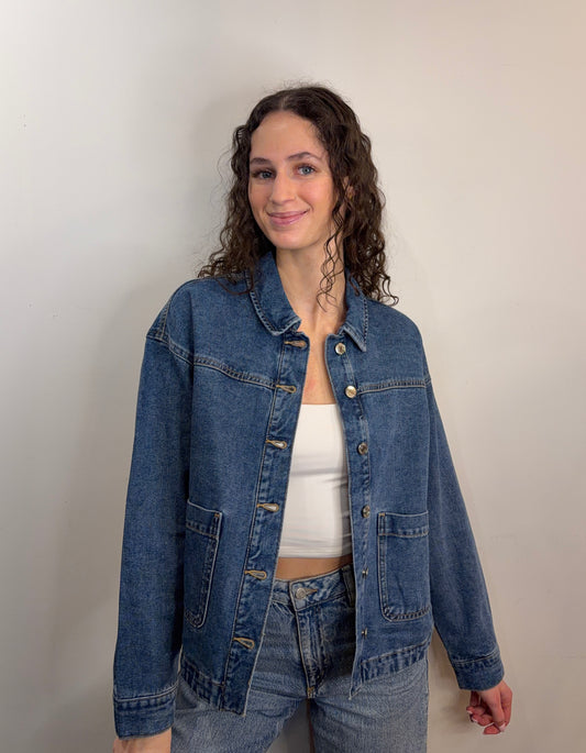 Jamie Denim Shacket-Vero Moda