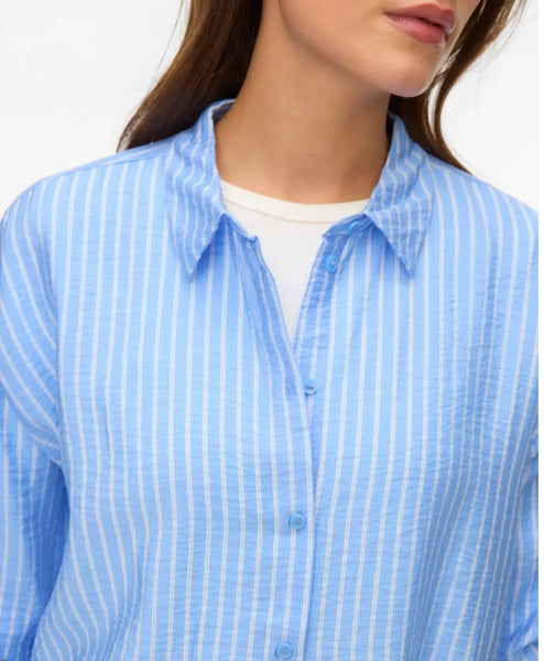Kaja Striped Shirt-Blue-Vero Moda - Uforia Muse 