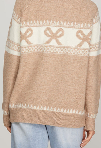 Fair Isle Sweater-Taupe- Shop Teach - Uforia Muse 