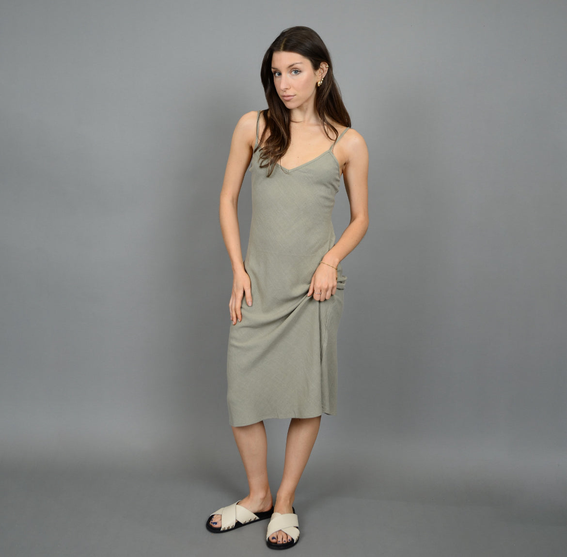 Layla Slip Dress- Moss- Rd Style