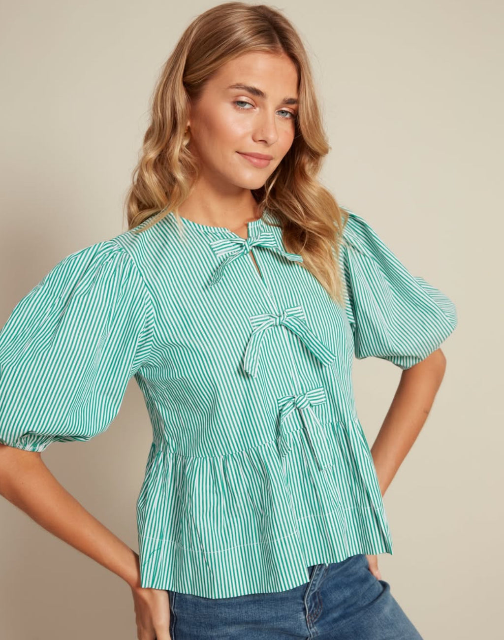 Green Tally Blouse- Rd style