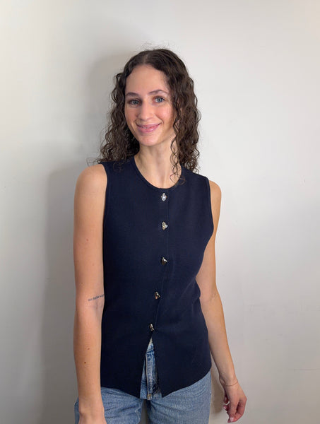 Evelin Vest-Navy-Only - Uforia Muse 