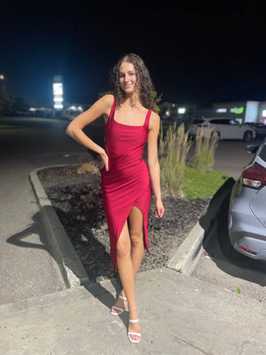 Calloway Dress-Crimson