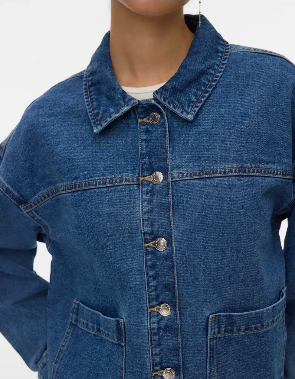 Jamie Denim Shacket-Vero Moda