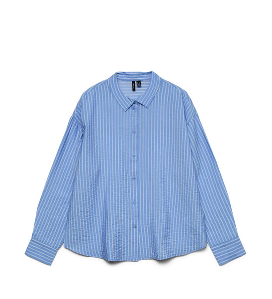 Kaja Striped Shirt-Blue-Vero Moda - Uforia Muse 
