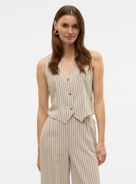 Milo Stripe Vest Vero Moda