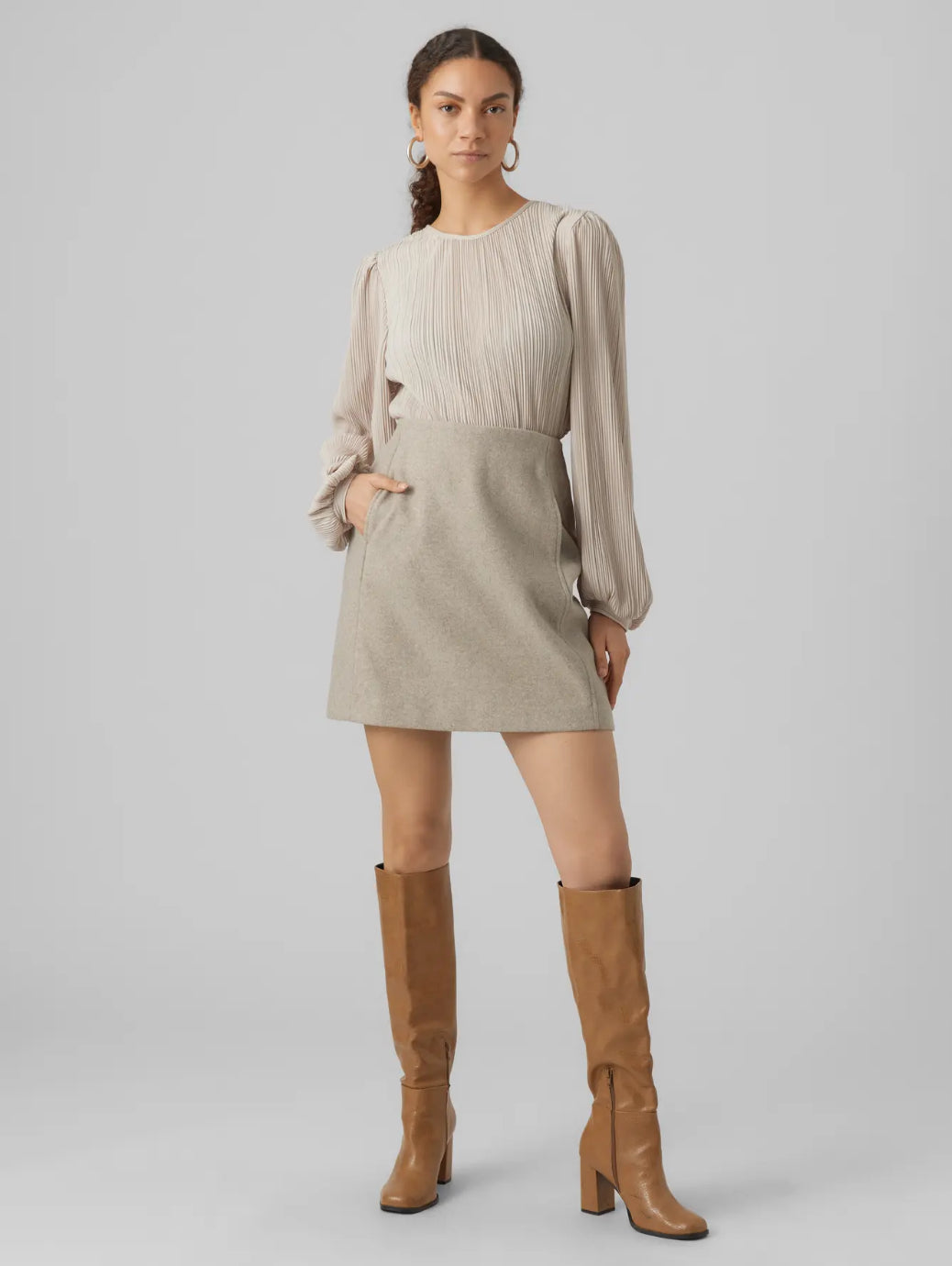 FortuneAllison Skirt-mink-Vero Moda