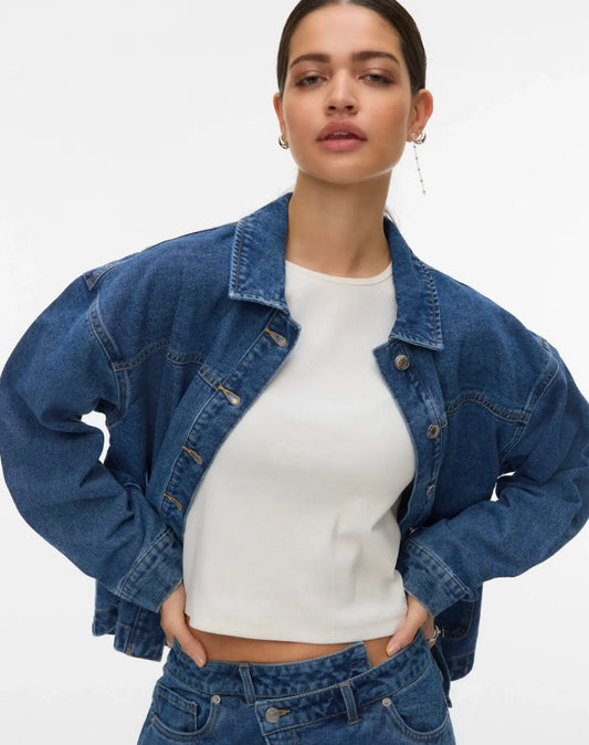 Jamie Denim Shacket-Vero Moda