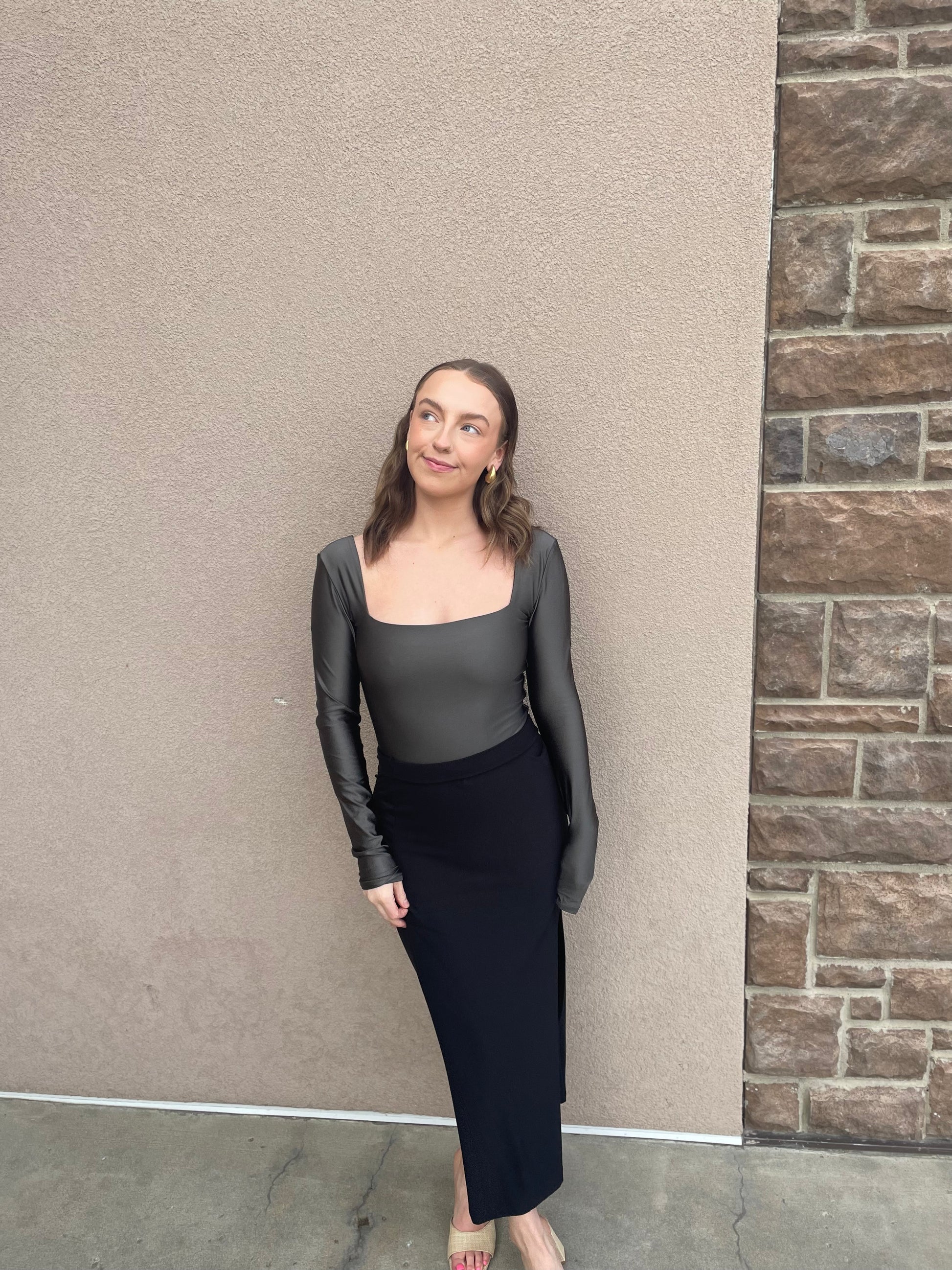 Stacey Square Neck LS Bodysuit - RD Style - Uforia Muse 