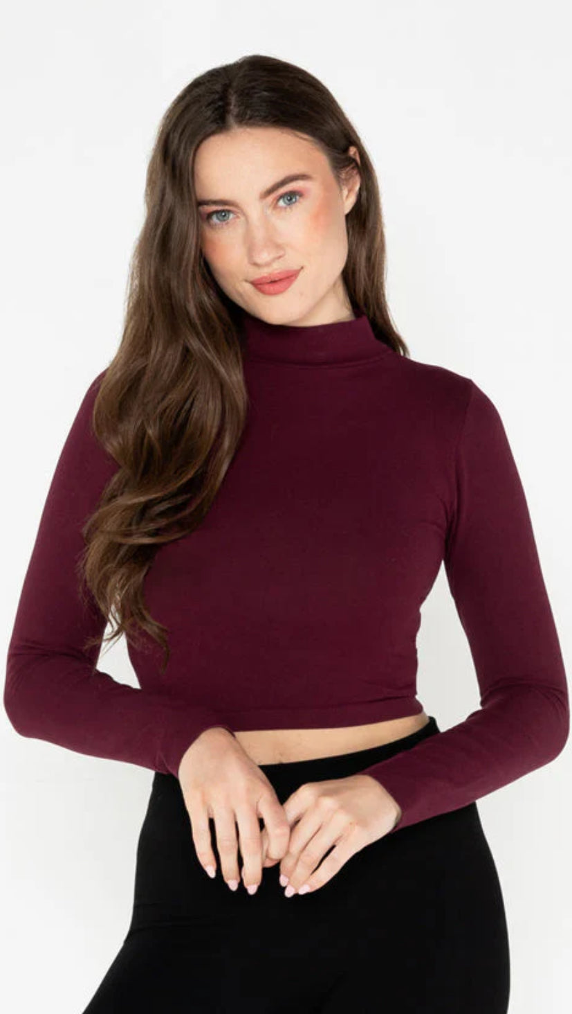 Bamboo L/S Crop- 3 Fall Colours!