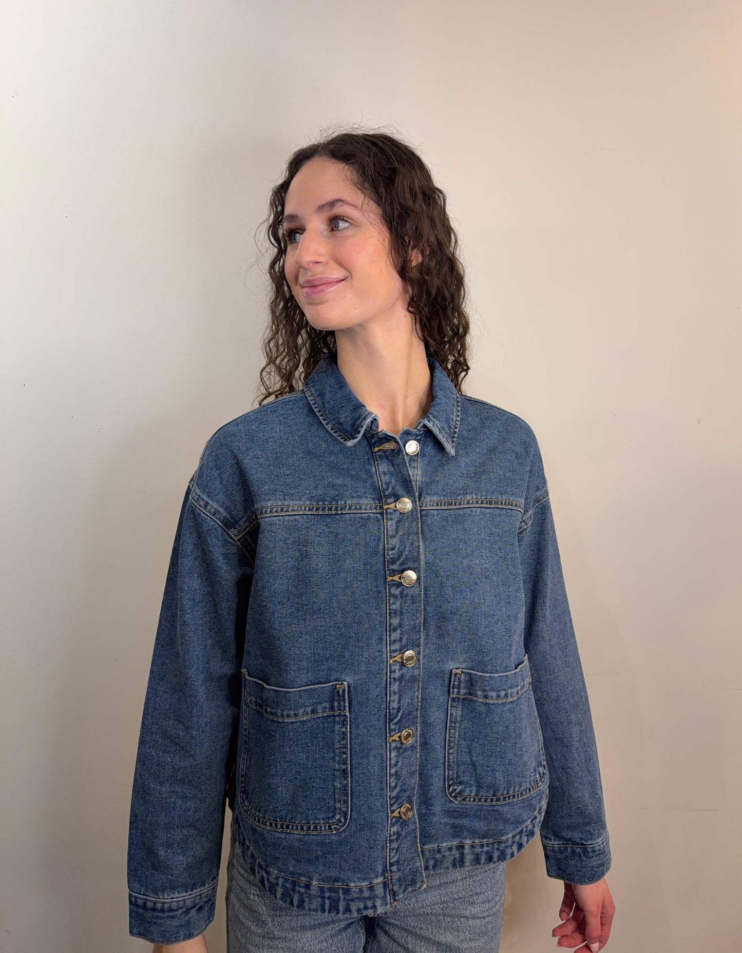 Jamie Denim Shacket-Vero Moda