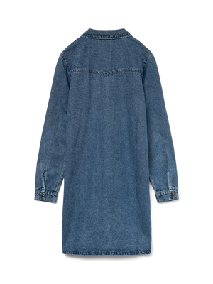 Jennie LS Denim Dress-Vero Moda