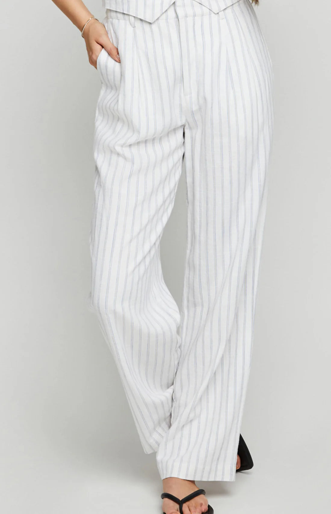 Elliot Trouser Stripe- Gentle Fawn