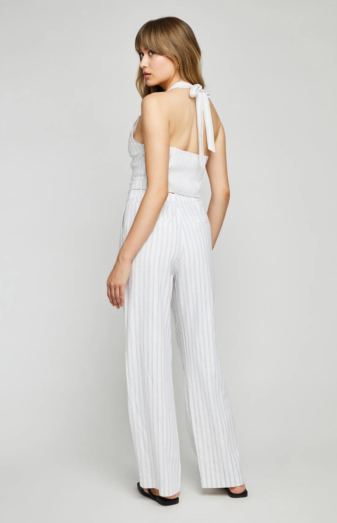 Elliot Trouser Stripe- Gentle Fawn