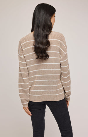 Tucker Stripe Knit- Gentle Fawn