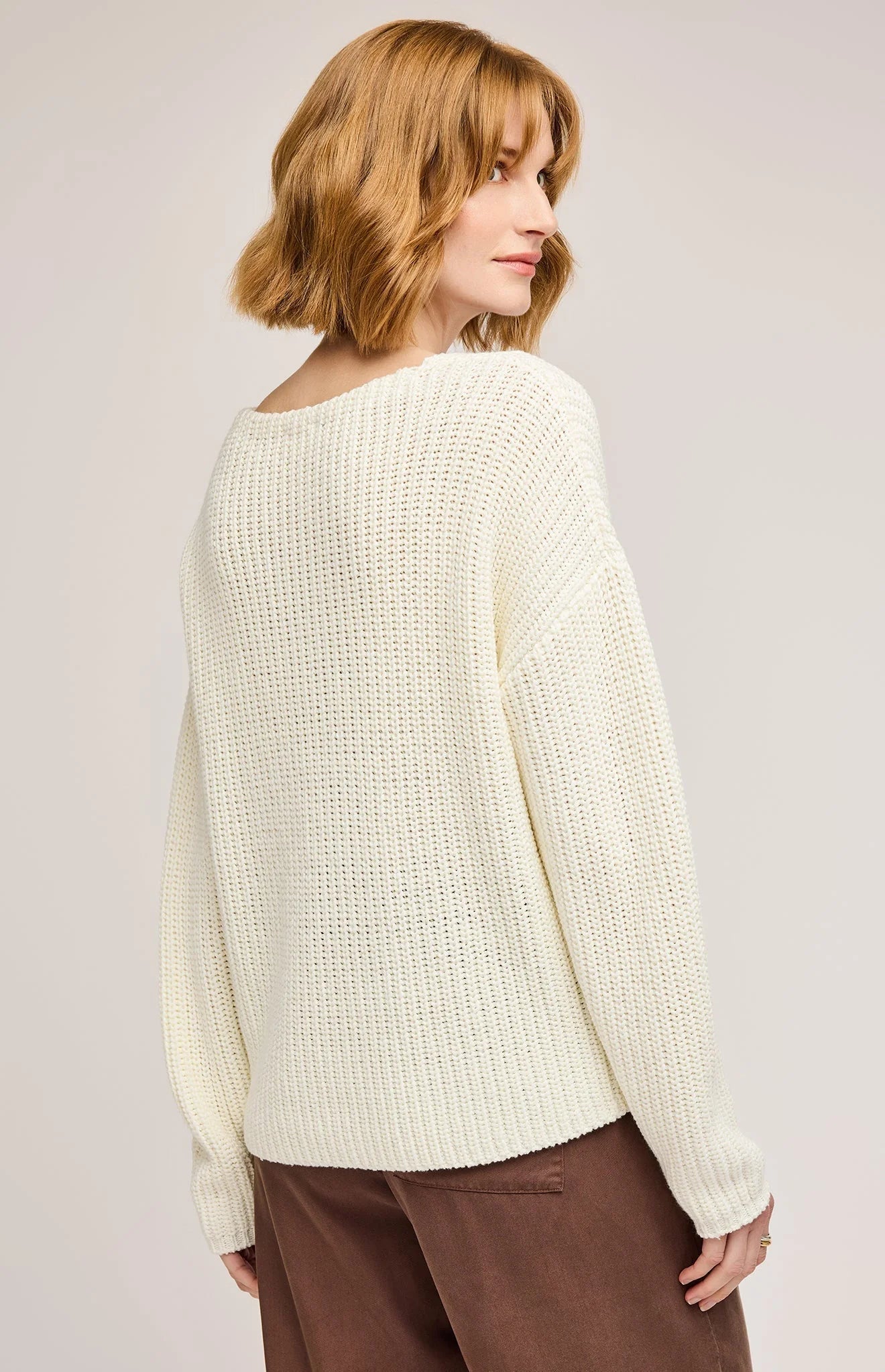 Spencer V-Neck Sweater- Gentle Fawn