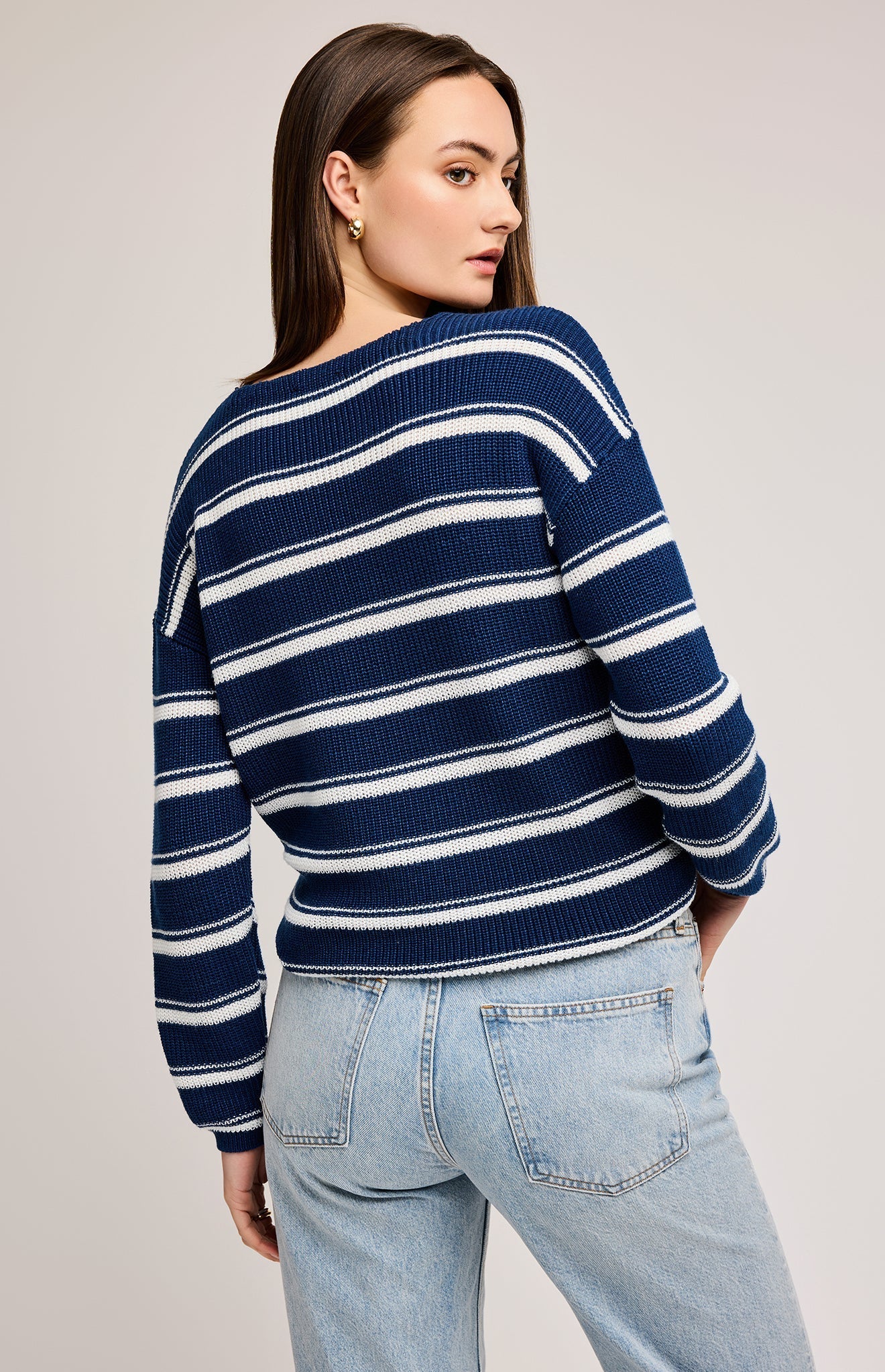 Tucker Stripe Sweater- Gentle Fawn