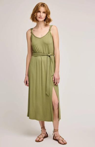 Solange Dress-matcha-Gentle Fawn - Uforia Muse 
