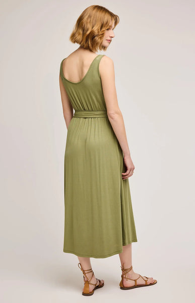 Solange Dress-matcha-Gentle Fawn - Uforia Muse 