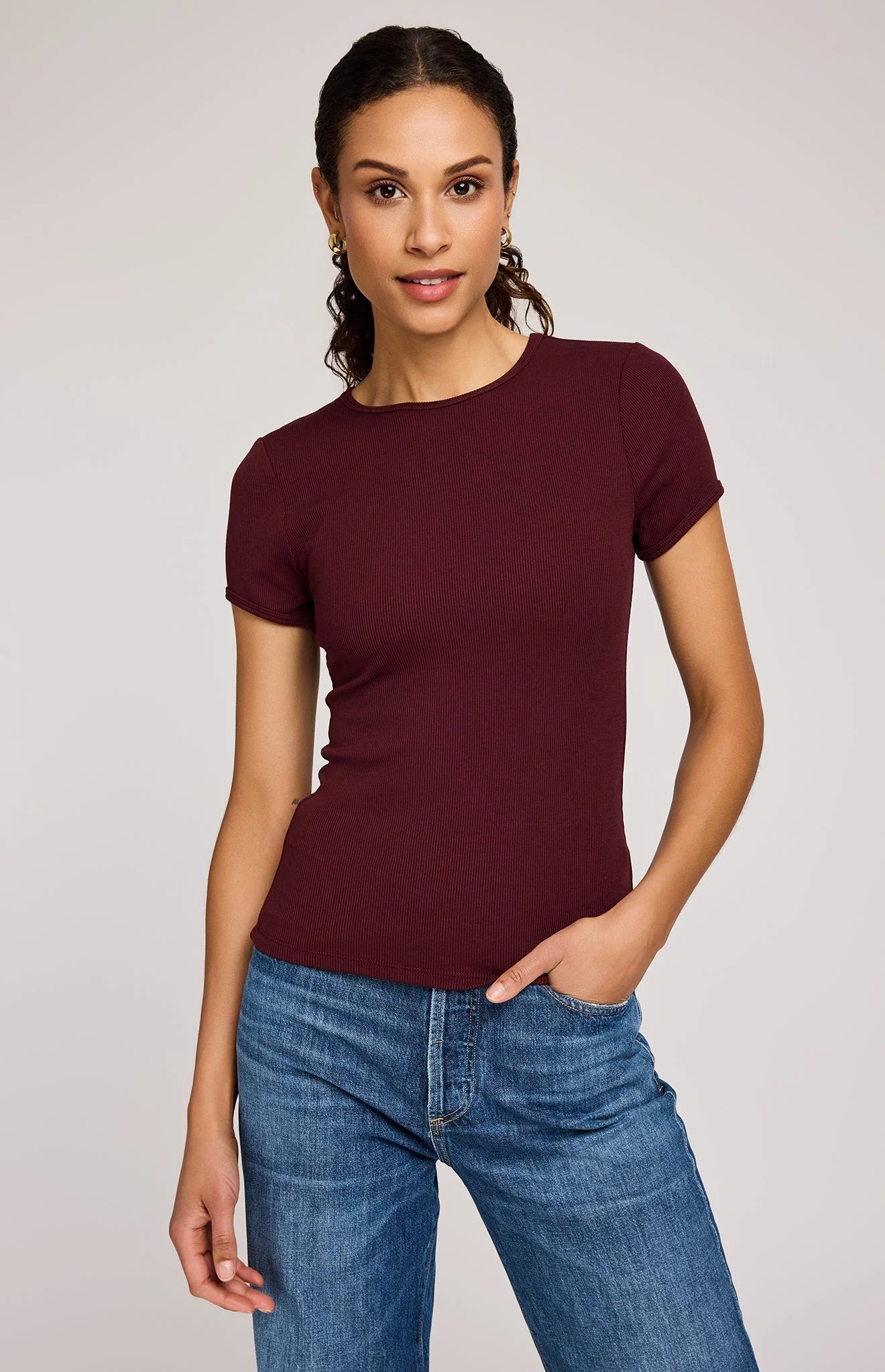 Shania Rib Top- Gentle Fawn