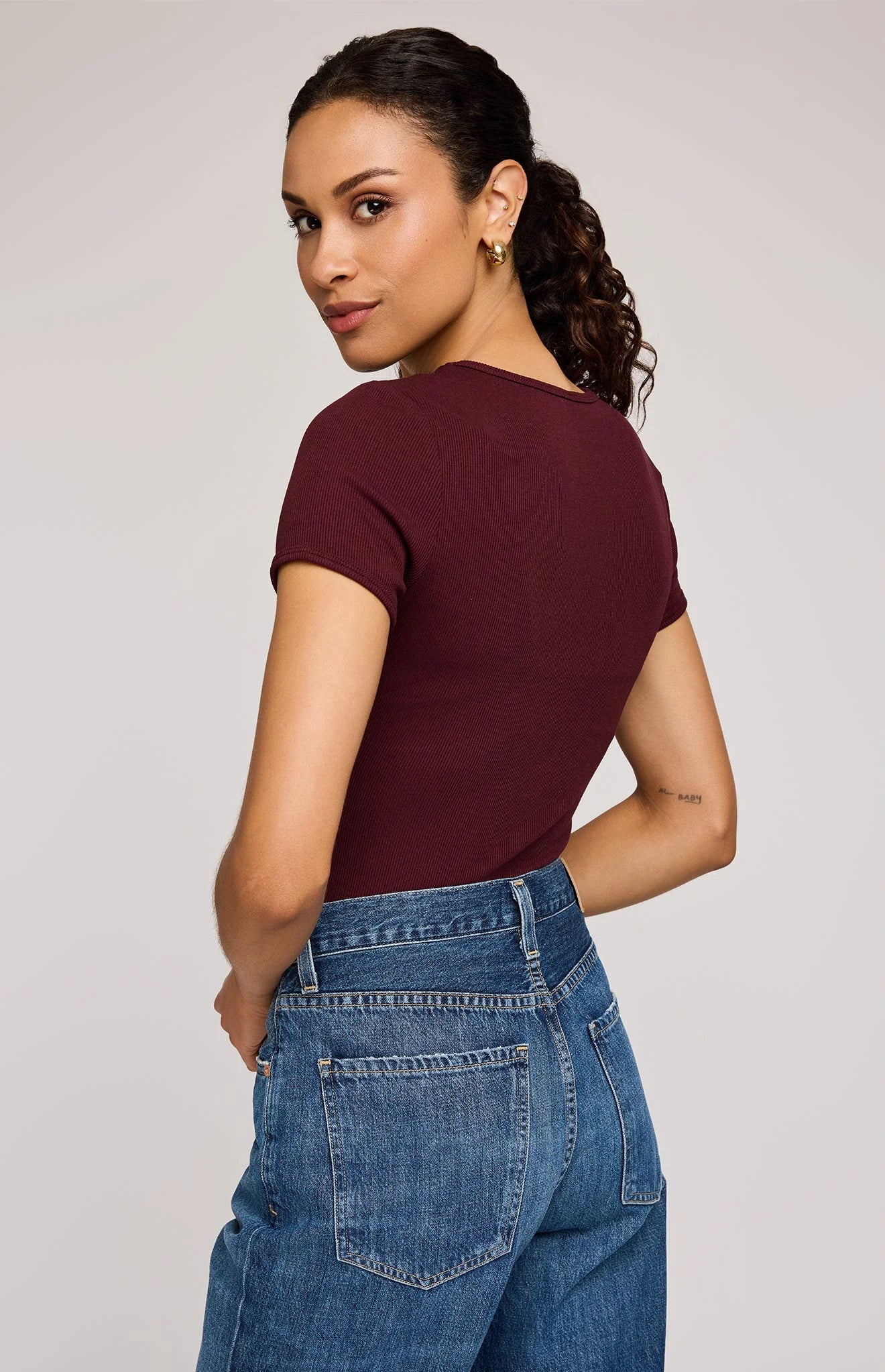 Shania Rib Top- Gentle Fawn