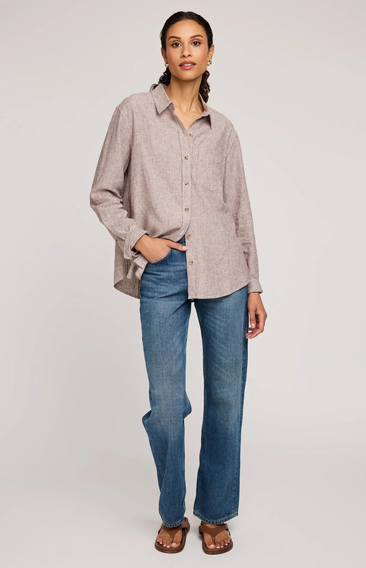 Arabella Stripe Shirt- Gentle Fawn