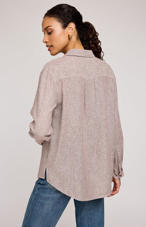 Arabella Stripe Shirt- Gentle Fawn