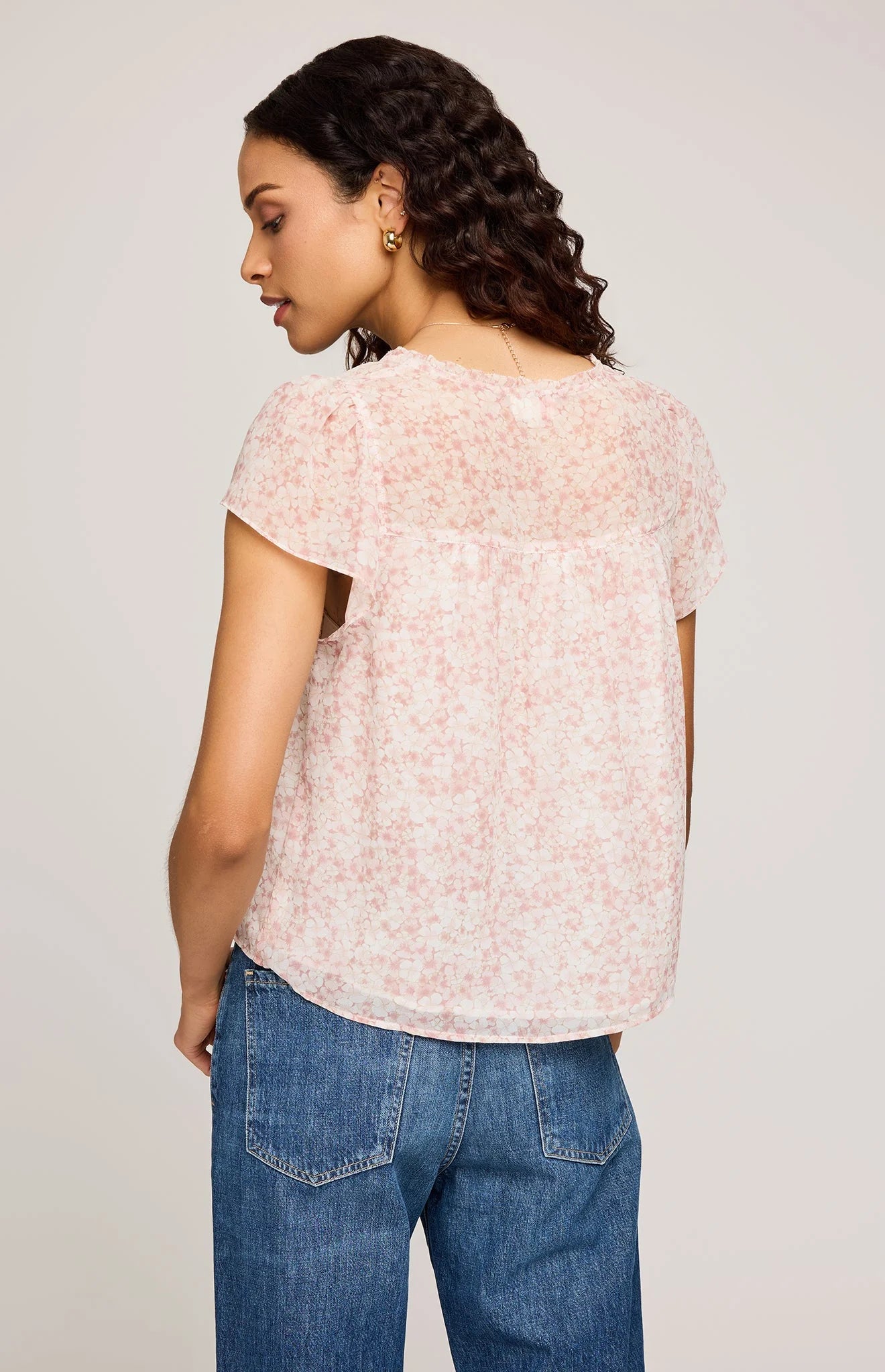 Carlotta Blouse- Floral- Gentle Fawn